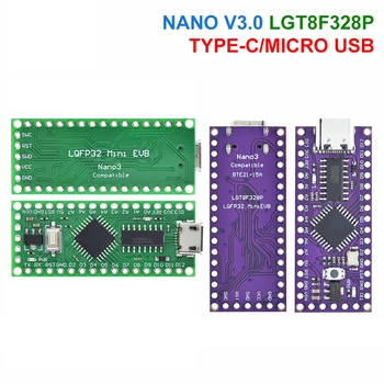 LGT8F328P LQFP32 MiniEVB TYPE-C MICRO USB HT42B534-1/CH340C Замени NANO V3.0 Изменението на платката за Arduino