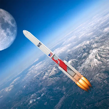 MOC Космическа Ракета 1:110 Вулкан Кентавър Градивен елемент Комплект Тежка Ракета-носител Титан IIIE Кентавър Тухли Модел Играчки Детски Подарък