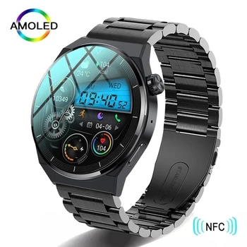 NFC Смарт Часовници Мъжки GT3 Pro AMOLED 390*390 HD Екран Сърдечната Честота Bluetooth Предизвикателство IP68 Водоустойчив Смарт Часовници За Huawei, Xiaomi 2022