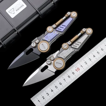 NOC MT-22 Сгъваем Нож M390 Нож От Титанова сплав С Дръжка, Тактически Походный Джобен Нож За Риболов на Открито, Кухненски EDC Инструменти