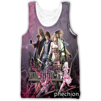 phechion, нестандартен, модерен мъжки/женски жилетка без ръкави с 3D принтом Final Fantasy, градинска дрехи, мъжки свободни спортни върхове A142
