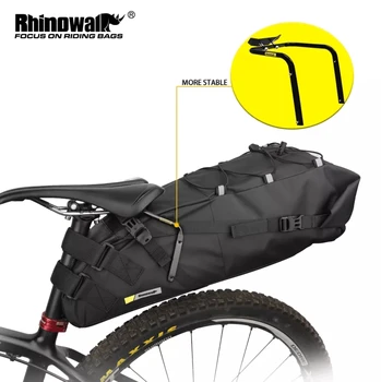 Rhinowalk Водоустойчив мотор седельная чанта, скоба стабилизатор 10L-13L, по-голям капацитет, опашката и задната велосипедна чанта, стойка за багажника на велосипеда, Скоба за багажника на велосипеда
