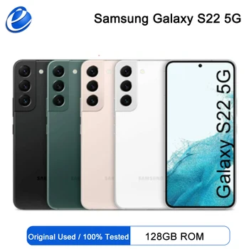Samsung Galaxy S22 5G S901U1 128 GB Оригинален Мобилен телефон Android Snapdragon 8 Octa Core 6,1 