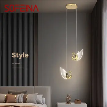SOFEINA Nordic Творчески окачен лампа с лебед, полилей, висящ лампа, модерен, лампа за дневна, трапезария