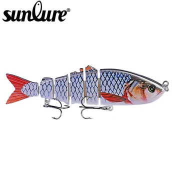 SUNLURE Swimbait 3D Eye 1бр Sunlure 6 Секции Риболовна стръв 0,51 унция-18,5 г/12 см-4,72 