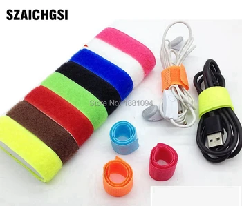 SZAICHGSI цветни кабелен протектор Кабел Защитен калъф с каишка за слушалки на iphone Samsung Кабел за слушалки на едро 500шт