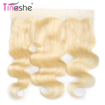Tinashe 613 Завързана Фронтал С Детски Коса Remy Директен Обемна Вълна от Човешка Коса Предна Блондинка HD Прозрачен Лейси Предна Закопчалка