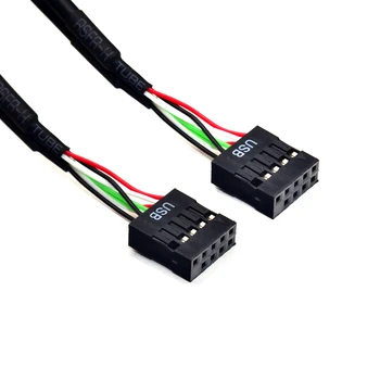 USB 2.0 9-пинов конектор за свързване на адаптор-удължител USB2.0 9-Пинов M/F Множител Удлинительный кабела Проводник на 9-пинов USB2.0 Удлинительный кабел