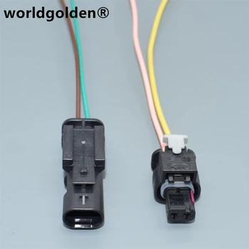 worldgolden auto 1,2 мм жак горивни инжектори кабели конектори и датчик удар 0-2112986-1 1-1718643-1 За VW Audi 4F0973702