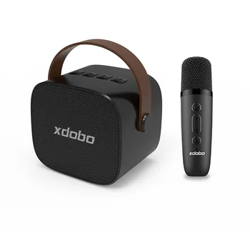 Xdobo xiduobao k-song малък Bluetooth-високоговорител, детска играчка с микрофон, който пее Bluetooth, малък стерео