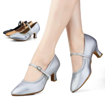 XIHAHA/ Дамски модерни Танцови обувки За Момичета, Стандартни Танци, Обувки На Висок ток, Бални Обувки за Латино Танци, Дамски Обувки на ток 3,5 5-7 см