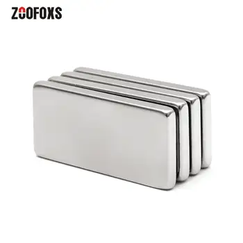 ZOOFOXS 4 броя 50x25x5 мм N35 Неодимовый Магнитен Блок Постоянни редки земи Силни Магнити 50*25*5 мм