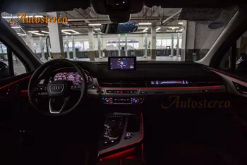 Авто развлекателен екран за Audi A6 Q7 2015-2019, дисплей на арматурното табло на втория пилот, с лек мултимедиен плейър, цветен