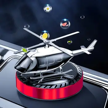 Авто слънчев маслен дифузер за самолет, автомобил въртящ се освежители за въздух за хеликоптер с 2 етерични масла, Автомобилни ароматизатори за слънчева батерия