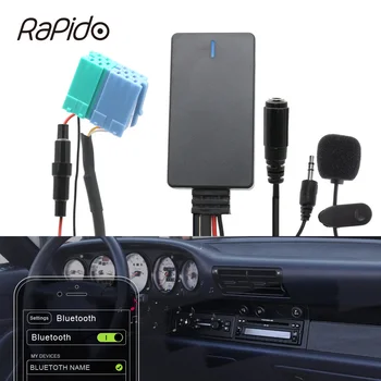 Автомобилен Bluetooth комплект 5.0 Хендсфри AUX Кабел-Адаптер за Porsche Бекер Стерео Радио CD, CDR 22 Хост 6 8 Контакти MINI Plug ISO