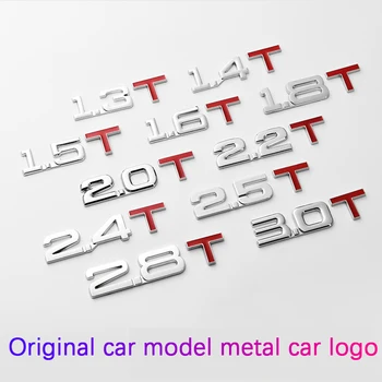 Автомобилна 3D Метална Автомобили Стикер 1,8 2,0 Т Т Водоизмещающая Стикер V8 Модифицирана Стикер С Номер букви Стикер Спортна 4WD Водоизмещающий Лого