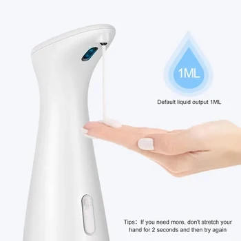 Актуализиран автоматично опаковка Течен сапун обем 200 мл, интелигентен индукционный сензор, захранващи сапун за измиване на ръцете, за баня