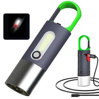 Акумулаторна батерия за преносим led фенерче XP-G COB Flash Light факел, фенер, 4 режима на осветление, лампа за къмпинг, мини-led, 1 бр.