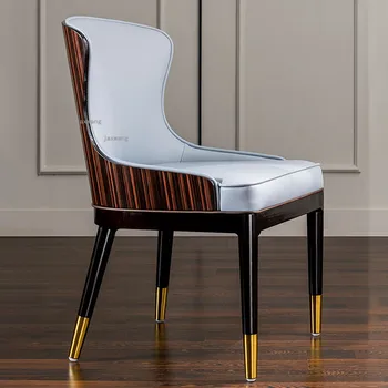 Американски леки луксозни трапезни столове с облегалка от масивна дървесина Хотелски стол за преговори Nordic Leisure Мебели за хранене на стол по поръчка