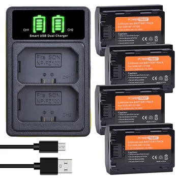 Батерия 2280 ма NP-FZ100 и USB-зарядно устройство BC-QZ1 за Sony Alpha A7 III, A7R III, A9, Alpha 9, A7R3, a6600, a7R IV, Alpha a9 II, ZV-E1