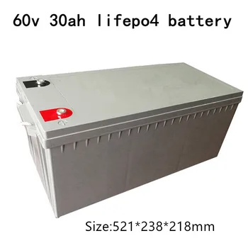 Батерия 60V 30Ah LiFePO4 с BMS за Електрическа Косачка, електрически инструменти, Електронното Кола, Электрорезака за трева, Електрически Скутери, Подметально-Почистваща Машина + Зарядно Устройство