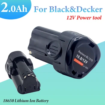 Батерия за електрически инструменти Black & Decker 10,8 12V 2000mAh Batterij Ion, BL1110, BL1310, BL1510, LB12, LBX12, LBXR12, BDCDMT112