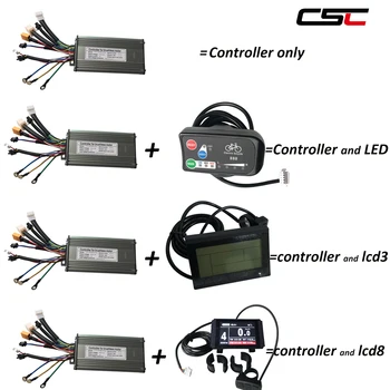 Бесщеточный Контролер за Електрически велосипед и Дисплейная панел KT LCD3 LCD8 Ebike 36/48 В 250/350/500 W 9 Mosfet Синусоидална контролер
