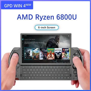 В наличност! Новата 6-инчов GPD WIN 4 AMD Ryzen 6800U Преносим геймпад Таблет 32 GB Оперативна памет и 2 TB ПАМЕТ Ръчен Мини-КОМПЮТЪР Лаптоп Игри Плейър