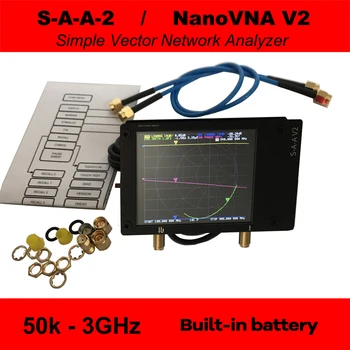 Вектор мрежов анализатор 3G S-A-A-2 NanoVNA V2 Антена Анализатор на къси вълни диапазон HF VHF UHF с Корпус