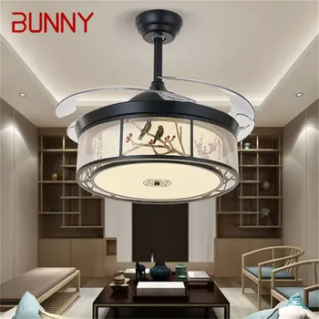 Вентилатор на тавана с осветление БЪНИ, невидима лампа с дистанционно управление, съвременната елегантност на домашна трапезария, спалня, ресторанта