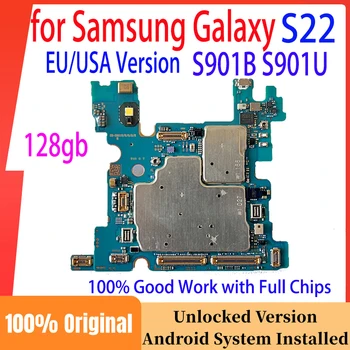 Версия за ЕС и САЩ дънна Платка за Samsung Galaxy S22 S901B S901U дънна Платка Оригиналната разблокированная плоча Подкрепа за обновяване OS Логическа такса