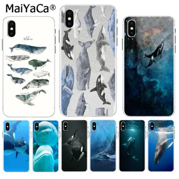 Висок клас Класически Висококачествен калъф за телефон MaiYaCa с принтом orca и океански животни за iPhone 8 7 6 6S Plus X XS max 5 5S SE XR