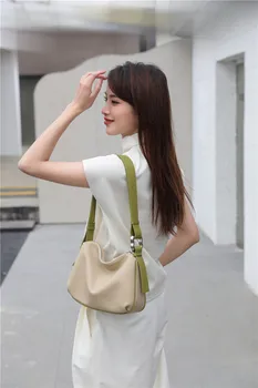 Висококачествени чанти за жени 2023, корейската версия на най-новия стил, чанти през рамо от естествена кожа, дамски чанта под мишниците, Безплатна доставка