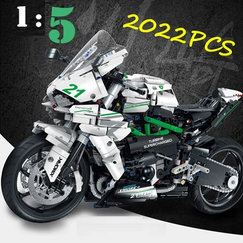 Високотехнологичен 1:5 Mork 028000 H2 Мотоциклет 2022 бр. Строителни Блокове на Супер Спортни Модели на Състезателни Коли Комплекти Тухли Играчки за Детски Подаръци