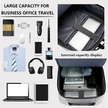 Водоустойчив Бизнес раница, мъжки училище раница с USB конектор, раница за лаптоп, чанта, голям капацитет, мъжки раница