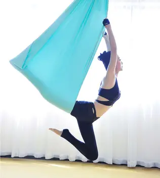 Въздушен хамак за йога с дължина 4 м, микроэластичный прашка, подвесная въже, студио за йога, частно обучение, Препоръчителна начална антигравитационная плат за йога