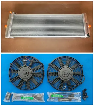 Гореща продажба интеркулер интеркулерът за подаване на въздух към Вода + Вентилатор * 2 Алуминиев топлообменник радиатор универсална високо Качество