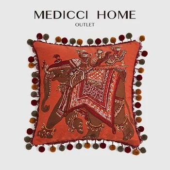 Декоративни Калъфи за възглавници Medicci Home в етнически стил и Юго-Източна Азия, калъфка за възглавница с бродерия 