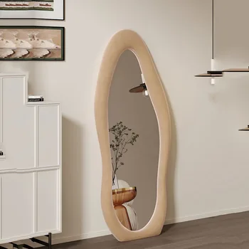 Декоративно огледало за тоалетка масичка, Златното Винтажное Естетически Декоративно Огледало за пода в цял ръст, Украса за баня, Интериор на стаята