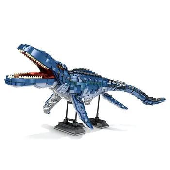 Дълбоководно Мозазавр Панлос 611005 Динозавър В Събирането На Модел За Изграждане На Блокове, Тухла Детски Играчки За Момчета Подаръчен Комплект