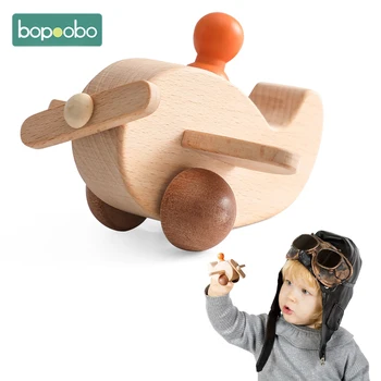 Дървени играчки-самолети, Монтесори за деца, игра пъзел, мультяшные цветни дървени клечки, играчки, забавни кубчета за новородено, подарък