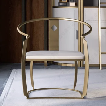 Единична скандинавски стол за дневна, Луксозен дизайнерски стол за дневна, Модерен минималистичен декор Muebles Para El Hogar