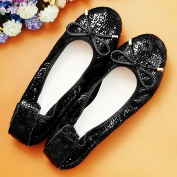 Ежедневни дамски обувки От естествена кожа, балет апартаменти на равна подметка с лък, Дамски обувки Големи Размери 44, Лятна обувки 2023 Г., Zapatillas De Mujer