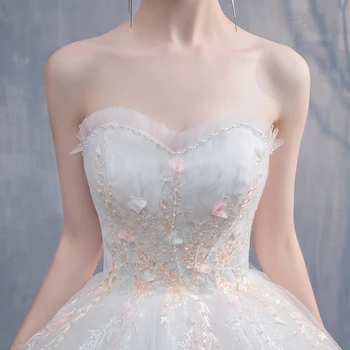 Елегантна сватбена рокля под формата на сърце 2021, Модерен евтини халат, Сладки бели сватбени рокли, Сватбена рокля русалка