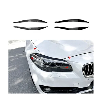 За BMW 5 серия F10 F11-Късен етап 15-17 предния Капак фарове, изработени от въглеродни влакна, гарнирная ивица, тампон за вежди, стикер