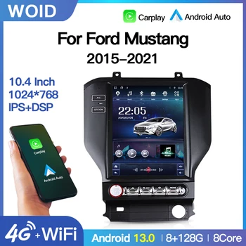За Ford Mustang 2015-2021 За Tesla Голям Екран Автомобилни Стерео Радио Мултимедиен Плейър GPS Навигация DSP Carplay Android 13 Head