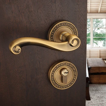 Заключване на плъзгащи врати с алуминиеви, европейски стил, висококачествени Брави за мебелни дръжки от жълт бронз за спални, всекидневна