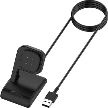 Зарядно устройство за Fitbit Sense и Fitbit Versa 3 преносимото USB-кабел за зареждане, поставка за зарядно устройство, зарядно устройство, основната поставка