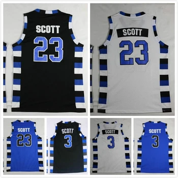 Зашити баскетболно Майк 23 Nathan Scott 3 Lucas Scott One Tree Hill Jersey Рейвънс Movie Трикотажни изделия