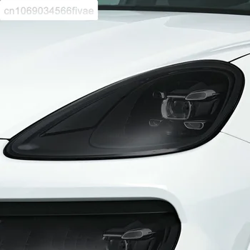Защитно фолио за фарове, прозрачна черна стикер от TPU за Porsche Cayenne 2019 2020 2011-Днешно време 958 Аксесоари